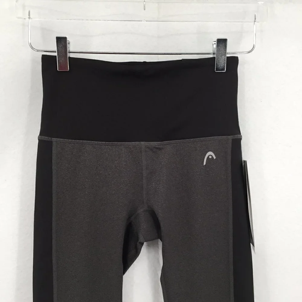 Head Essentials high rise legging charcoal gray heather black yoga active new XS